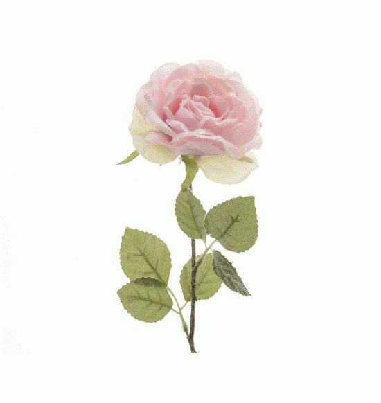 Искусственный цветок из пластика "заснеженная роза"